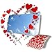 Autocollants en forme de Coeur à disposer selon vos souhaits ou vos compositions artistiques - 244 autocollants en 9 tailles - Décoration Saint-Valentin, mariage, voiture, vitrine - Couleur Rouge