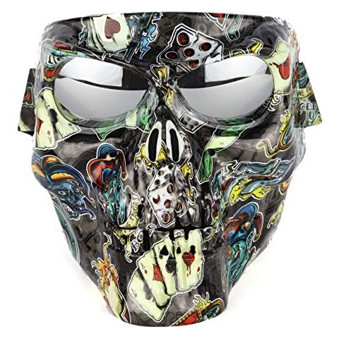 Yopria Polarized goggles motorcycle protective mask riding ski outdoor sports goggles mask Halloween Christmas Easter skull mask YR20506 Cover