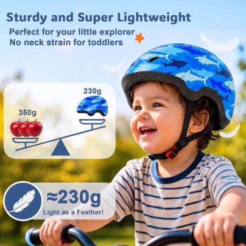 Image of Toddler Helmet, Adjustable Kids Bike Helmet for Ages 1-3-8