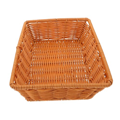 Alipis Woven Bread Basket for Kitchen Counter Material Bread Warming Basket Reinforced Design for Serving Snacks Decorative Centerpiece Elegant Tea Color