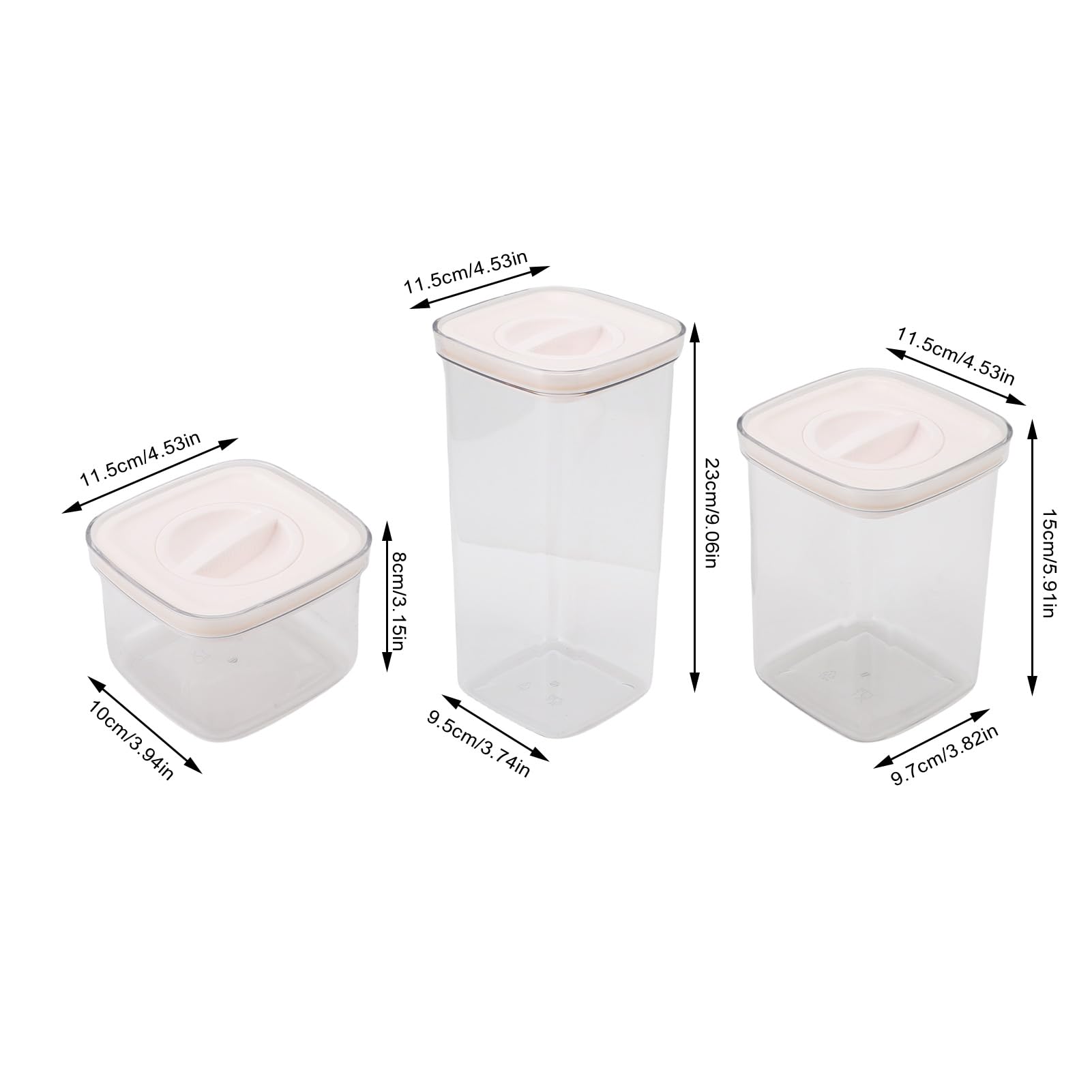 Müsli-Aufbewahrungsbehälter mit Drehbarer Öffnung, Wiederverwendbare, Versiegelte Getreidebox für Nüsse und Trockenfrüchte, 6er-Pack (6 Packungen 2000 ml x 1 + 1300 ml x 2 + 600 3)