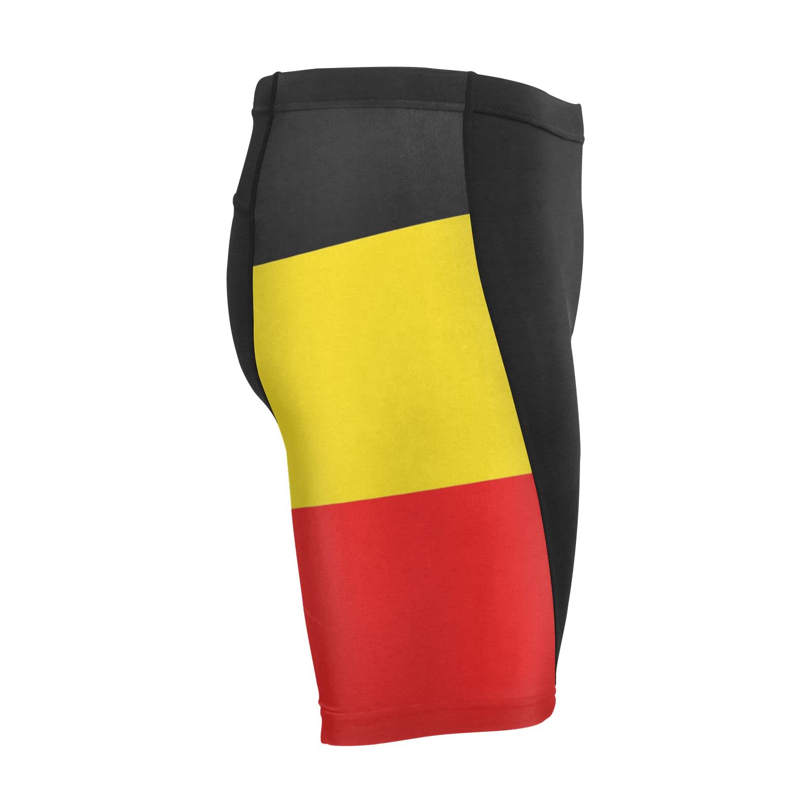 Belgium Flag Men's Bike Shorts Padded Cycling Bicycle Biking Shorts Tight Multicolor