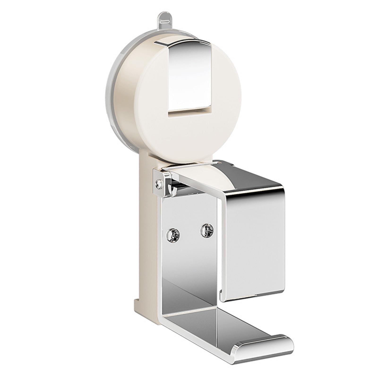 Jiingekk White Detachable Wall Mounted Basin Storage Rack Strong Suction Multiple Purpose Suction Mount Basin Shelf For Bathroom Smooth Surfaces