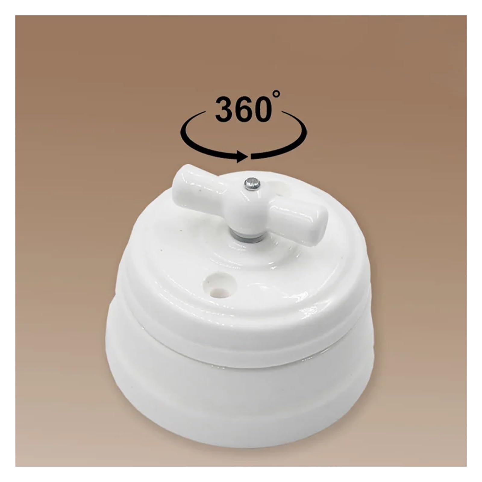 European Style Retro Ceramic Switch Socket 16A Wall Electrical For Home Improvement IINKUEYK(2-hole Wood Base)