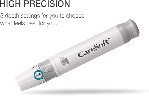 Miniatura 3 de CareSoft Dispositivo de punción - Compatible con kit de monitoreo de glucosa en sangre CareSens y la mayoría de lancetas diabéticas