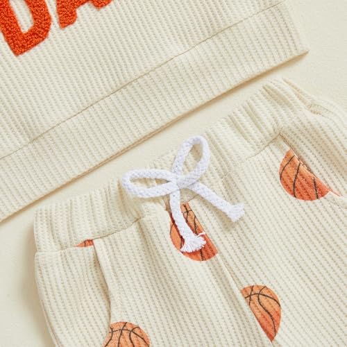 Image of Toddler Baby Boy Girl St Patricks Day Outfit Lucky Embroidery Waffle Long Sleeve Sweatshirt Pants Spring Clothes Set