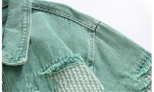Veste en denim homme patchwork originale pour affirmer votre style - 4