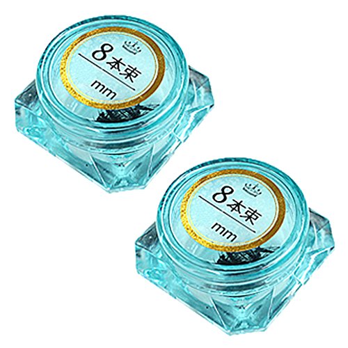 まつげエクステ シンデレララッシュ 8本束(ポツ無し) 太さ 約0.12mm 2個セット (8本束 12mm×2個セット)