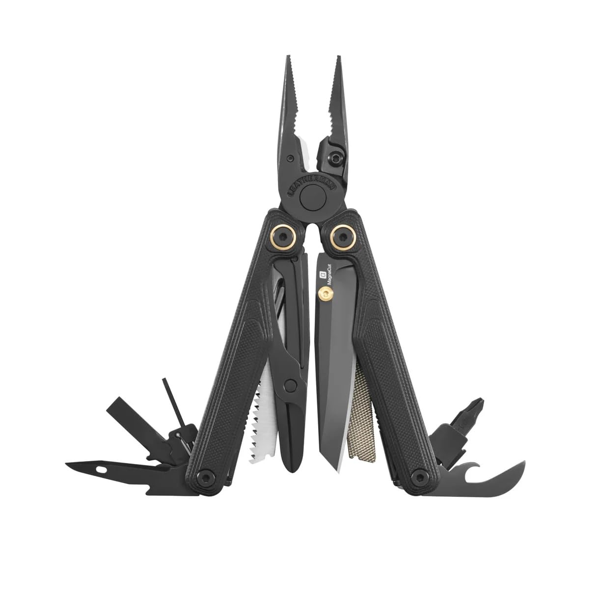 Leatherman Wave Alpha Multitool - 16-in-1 Werkzeuge mit MagnaCut-Klinge, Säge, Feile, Innovativer Schere und mehr Bedienkomfort - Obsidian