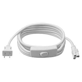 DiCUNO 9.8FT T5 T8 Tube Light Extension Cord with On/Off Switch, 1-Pack