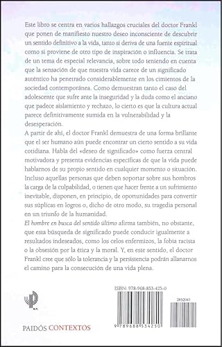 Image of El hombre en busca del sentido ultimo / Man's Search for Ultimate Meaning: El analisis existencial y la conciencia espiritual del ser humano / Existential Analysis and Human Spiritual Awareness