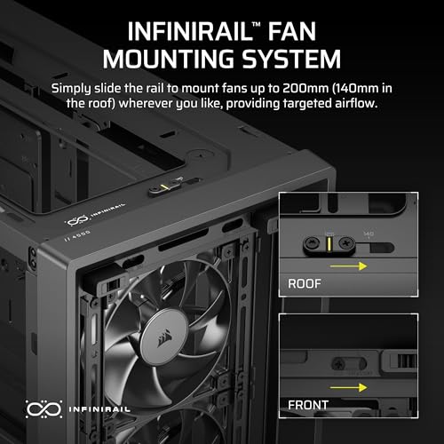 Image of Corsair Frame 4000D Wood RS Modular Mid-Tower ATX PC Case - Black /Walnut