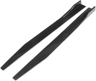 Faldones laterales universales for coche, 1,18 m, color negro brillante, separador de labios de parachoques que reduce la resistencia del aire.(Carbon fiber)