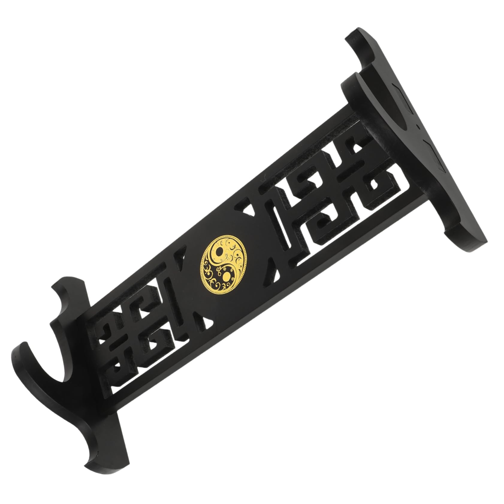 OHPHCALL Elegant Wooden Sword Holder Wall Mount Stylish Vertical Display for Collectors Decorative Design for Various Sword Multipurpose and Versatile Rack for Home Decor