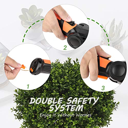 TACKLIFE Cordless Grass Shears, 7.2V Shrubbery Trimmer, 2-in-1 Cordless Hedge Trimmer, 3s Tool-Free Blade Change, Fast Charger Included