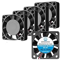 WINSINN 40mm Fan 5V, 3D Printer Micro 5 Volt Fans 4010 Hydraulic Bearing, Brushless Cooling 40mmx10mm 2PIN (Pack of 5Pcs)
