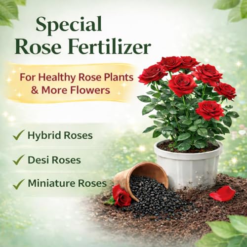 Image of Indian Gardens - Rose Fertilizer | Rose Plant Food For Flowering Plants | Flower Booster (400 Grams)