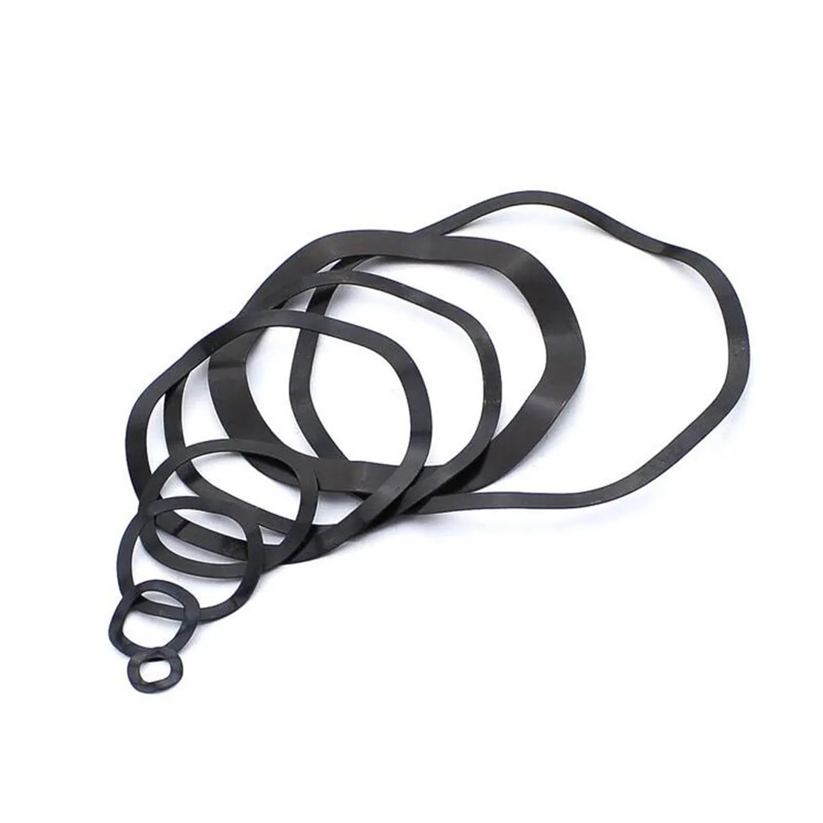 Rondelle À Ressort Ondulée En Acier Au Carbone 65Mn, Rondelles Élastiques À Trois Crêtes Noires, Vente En Gros(140x169x1mm 5pcs)