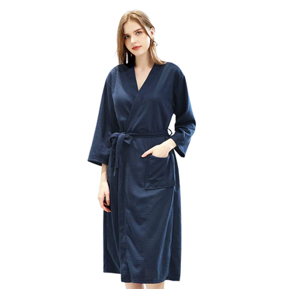 Męska damska koszula nocna piżama szlafrok higroskopijna bielizna nocna, szybkoschnąca odzież domowa, miłośnik bielizny nocnej, Female-DarkBlue, XL