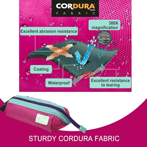Image of Rough Enough Large Pencil Case Pen Pouch Bag for Girls Boys Adults School Art Supplies Sturdy Japanese Cordura Fabric Blue Purple