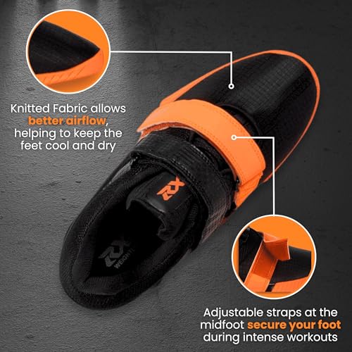 Image of RXN Hercules Weightlifting Shoes for Men and Women - Weight Lifting Shoes for Powerlifting, Deadlifting & Crossfit - Strap and Lace-Up Gym Shoes - Non-Slip Olympic Lifting Shoes