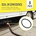 Mission Automotive [8 Pack] RV Sewer Hose Replacement Gaskets for Camco RhinoFLEX/Revolution/Easy-Slip - Equivalent to 39834 - Rubber Seal Fittings