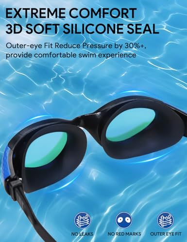 Otionus Swim Goggles - Unisex Adult Men Women Youth Swimming Goggles Anti-Fog Anti UV No Leakage Clear Vision Pool Goggles - image 2