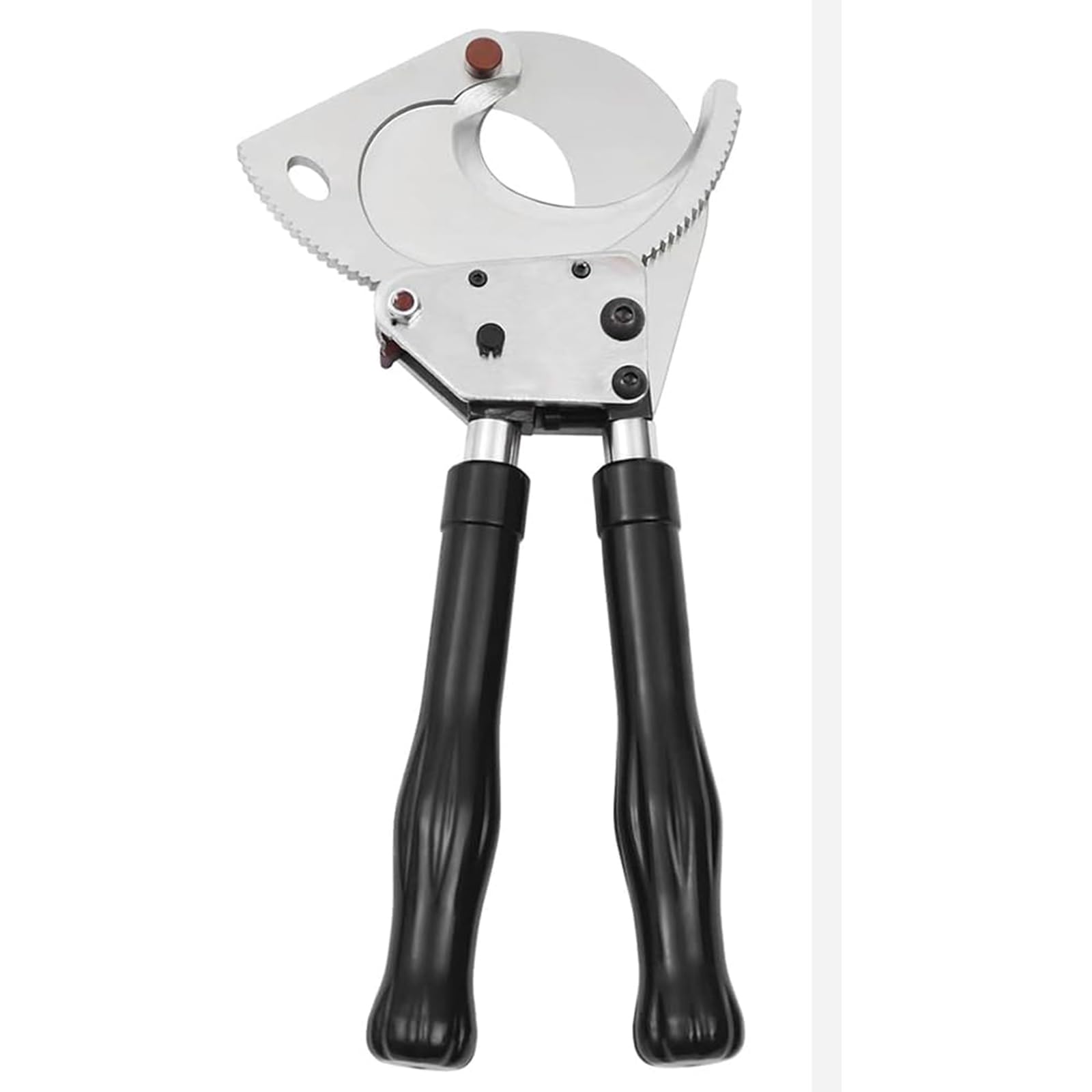 Przecinak do kabli z grzechotką, wytrzymałe narzędzie do cięcia drutu ze stali sprężynowej do kabli opancerzonych z rdzeniem miedzianym i aluminiowym, ergonomiczny wysuwany uchwyt