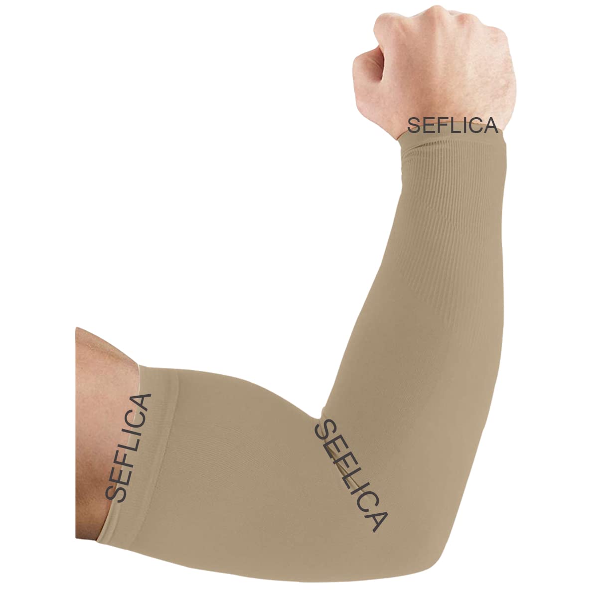 SEFLICA UV Sun Protection Cooling UPF 50 Compression Arm Sleeve for Men and Women No Thumb Arm Sleeves, Arm Sleeves for Boys and Girls, For Tattoo Cover Up and Sports