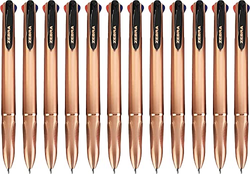 Stylo 4 en 1 Zebra Z-Grip Elegance or rose élégant pour le bureau