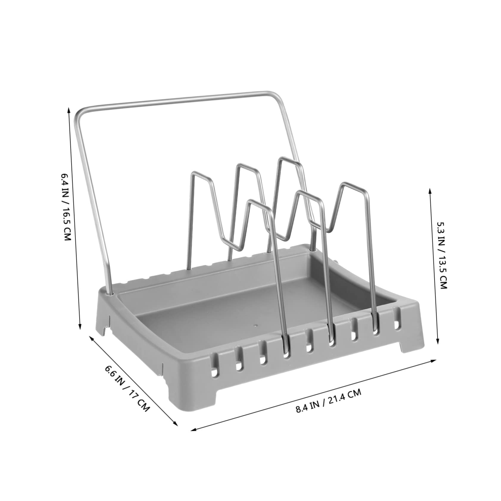 Mipcase 2piezas Rejilla Para Tapas De Ollas Soporte Para Cuchara Para Encimera Unidades Soporte Para Tapas De Ollas Accesorios De Cocina Para Cocina