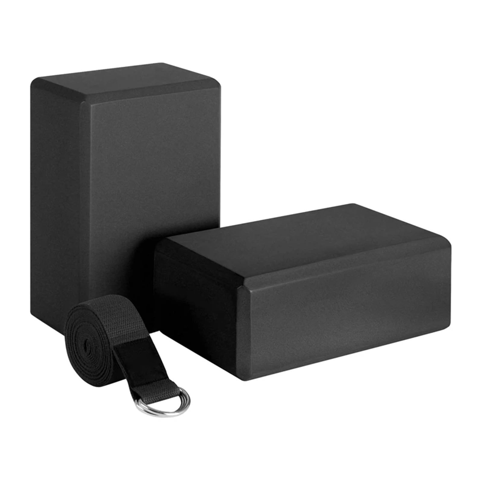 Yoga-Block und Yoga-Gurt-Set, Eva-Schaum, weich, rutschfest, Yoga-Blöcke, Pilates, Stretching und Straffungstraining