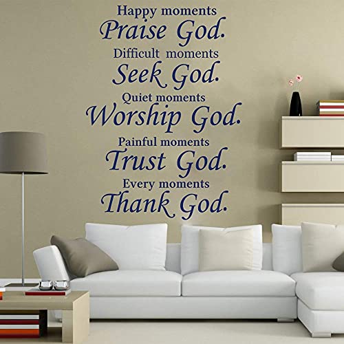Adhesivo mural religioso con energía positiva, añade interés a la habitación, apto para salón y dormitorio, adhesivo mural de vinilo extraíble 56 x 71 cm