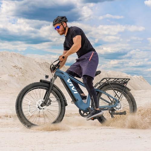 Image of Vivi ACE01 Electric Bike for Adults,26 inch x 4.0 Fat Tire Ebike,1500W Peak Motor Torque Sensor Electric Mountain Bike, 25+ Top MPH Electric Bicycle with 48V 15AH Battery, Hydraulic Brake, SGS UL2849