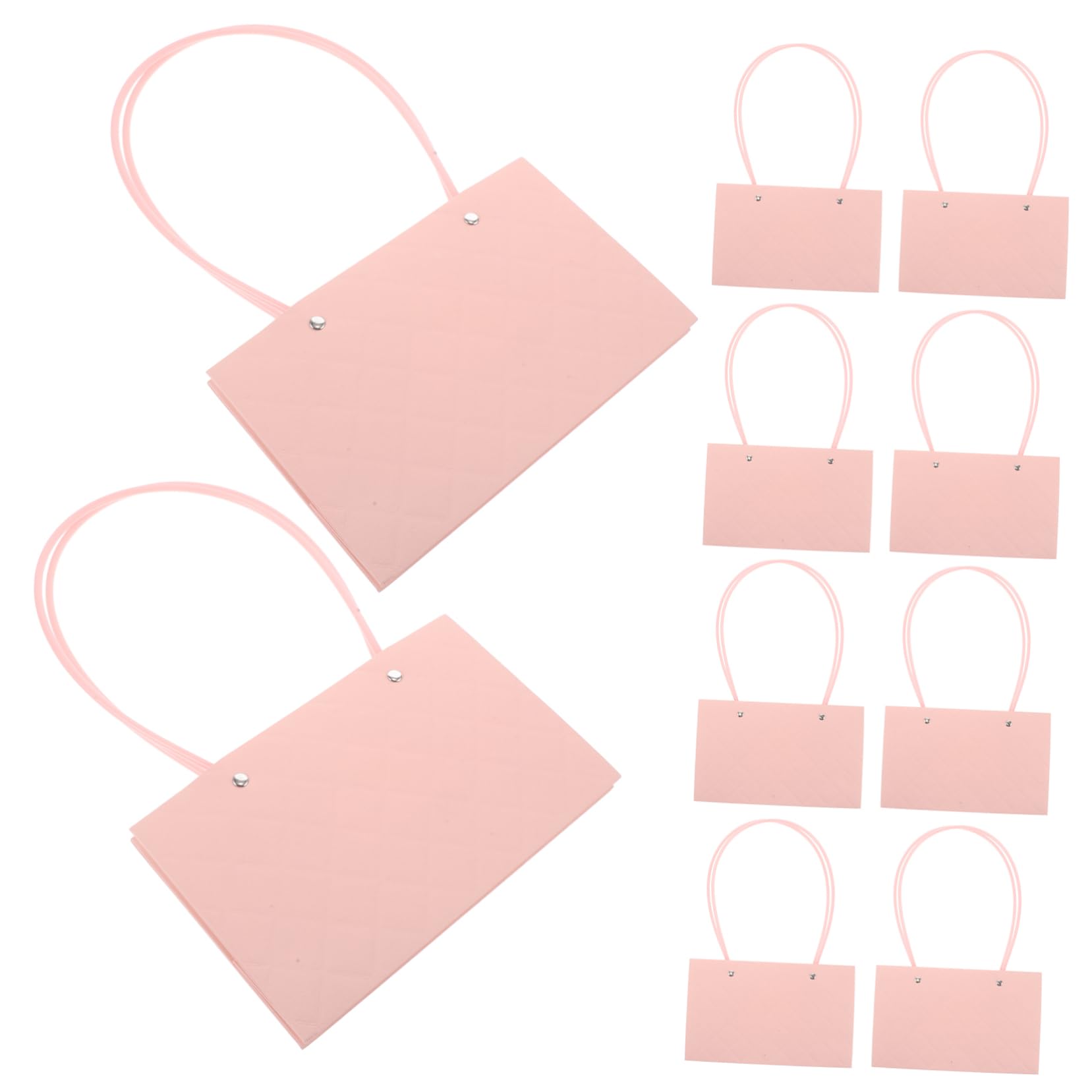 Zerodeko 10stücke Blumenstraußtüten Aus Kraftpapier Mit Griff Blumenverpackungshalter Geschenktüten Für Floristenbedarf Korb Abschlussfeier Hochzeitsgeschenk