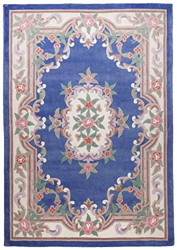 70 x 140 cm Theko Sona-Lux Tappeto classico Aubusson blu