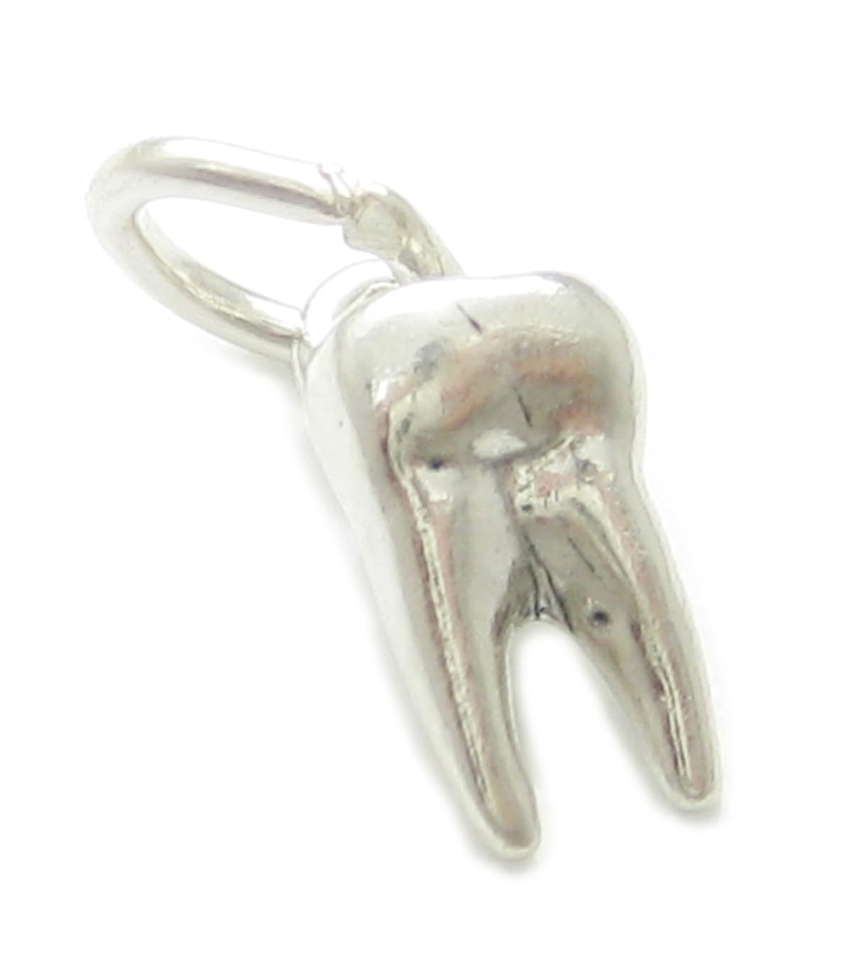 Tooth small sterling silver charm .925 x 1 Teeth Fairy Dentist charms