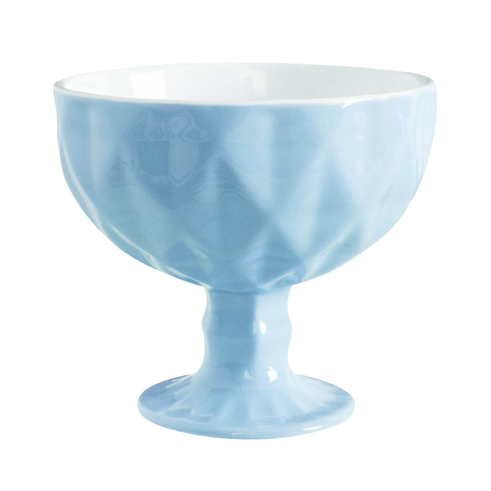 Insalatiere in Vetro, Coppe for Gelato Coppe da Dessert Piatti for Gelato Coppe for semifreddo di Frutta Bicchieri da Gelato Piatti for budino Adatti for Feste di Compleanno di Matrimoni(Light Blue)