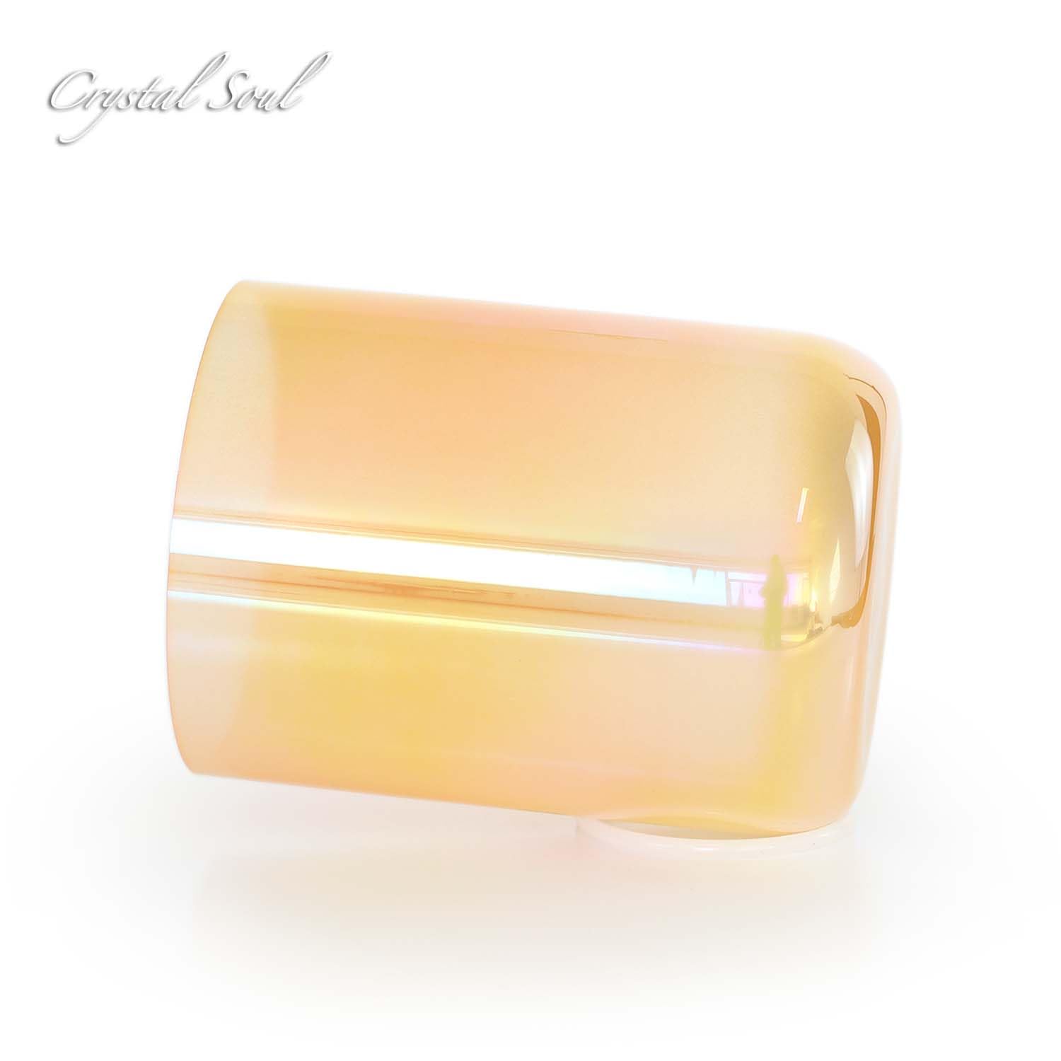 Crystal Soul Klangschale, schillernd, Orange, 17,8 cm, 432 Hz, Orange