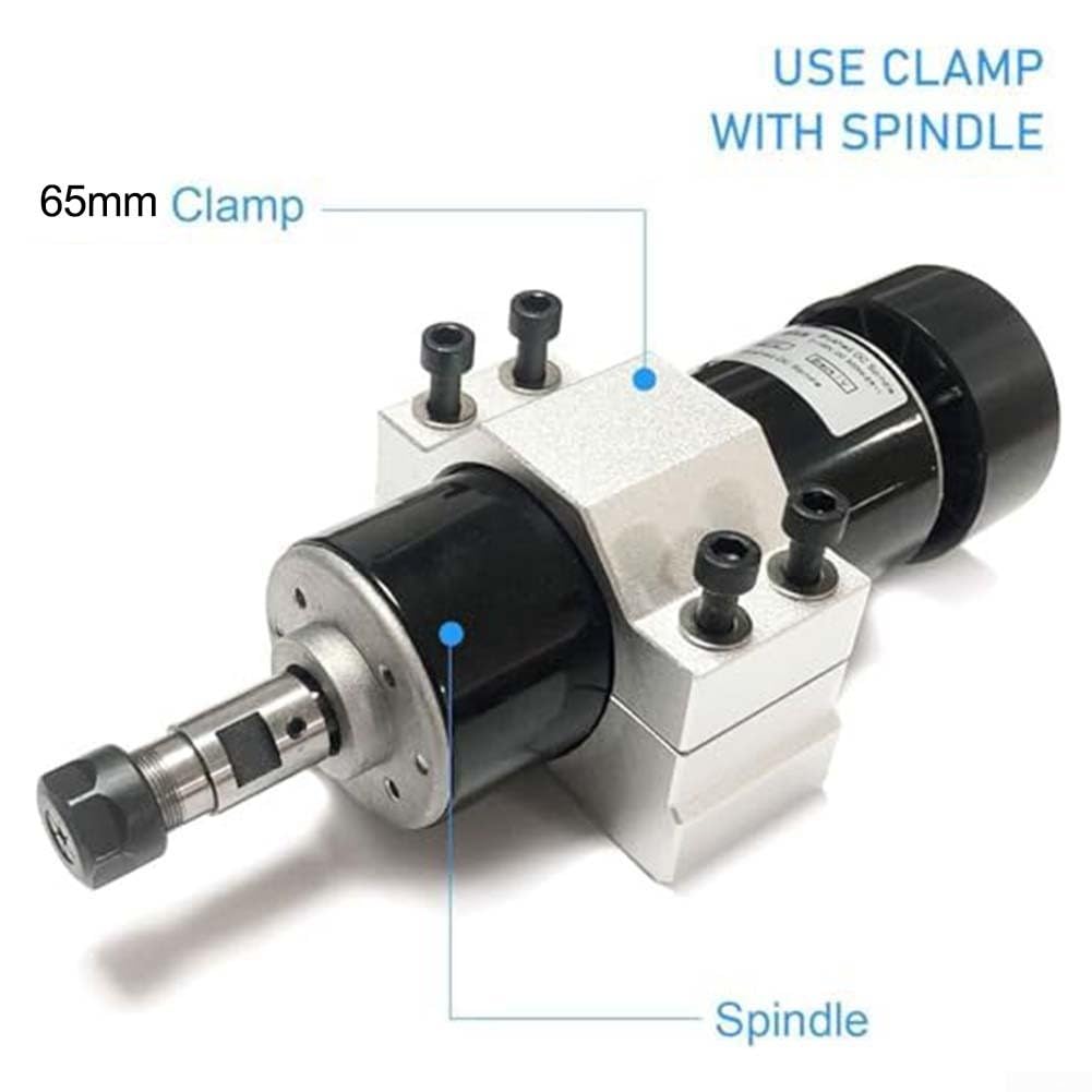 CNC Bracket Fixture DZ65 Aluminum Spindle Clamp Bracket CNC Machine Motor Mount Holder with 4 Pieces M6 Mounting Screws for Milling Router
