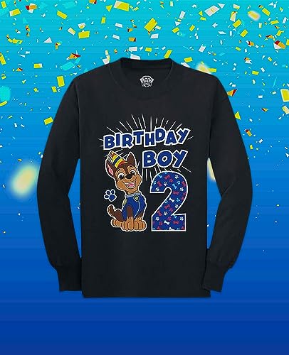 Paw Patrol Chase 2nd Birthday Long Sleeve T-Shirt - Gift for 2 Year Old Boys and Toddler Kids4