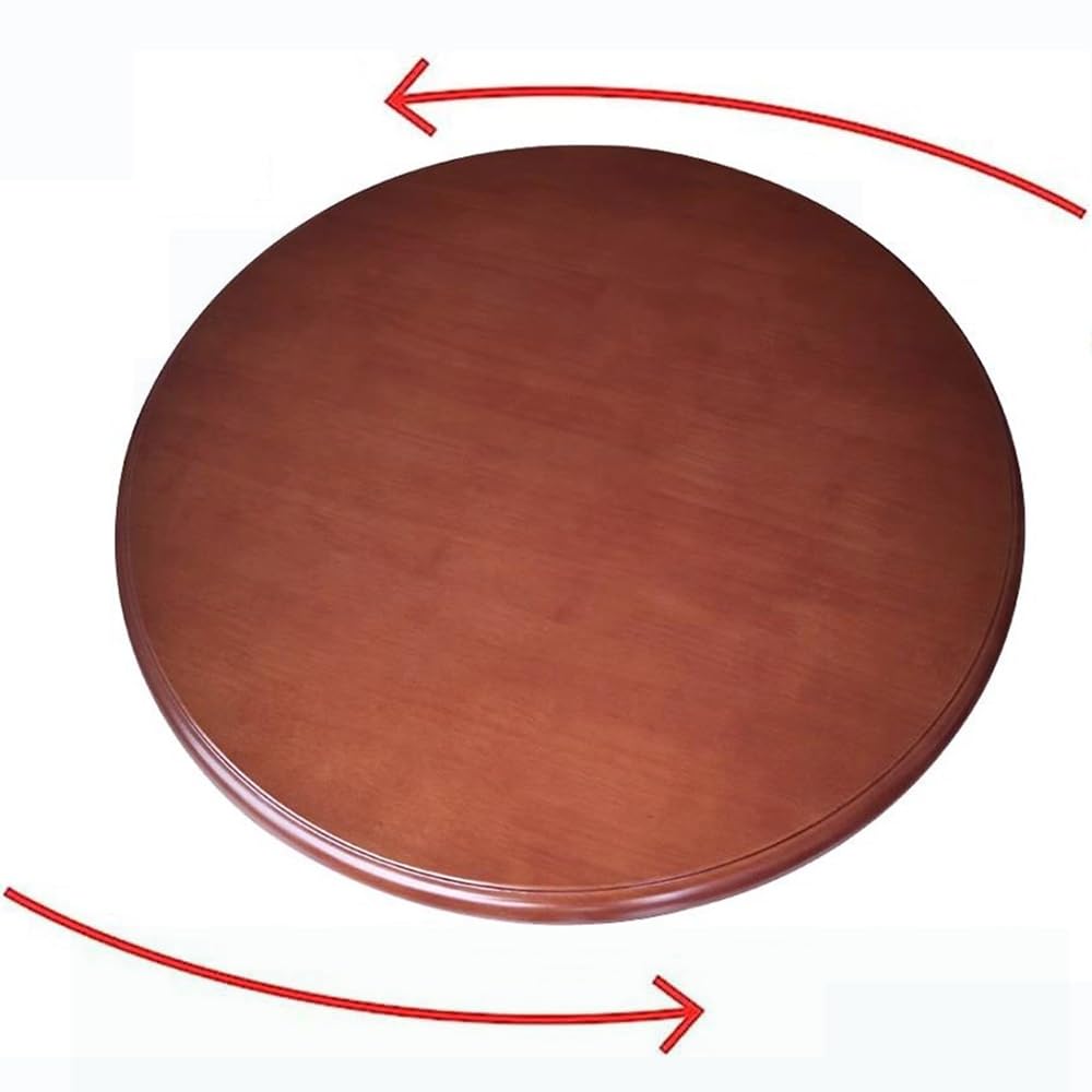 Grande vassoio girevole in noce da 91,4 cm, per tavolo da pranzo, piatto in legno liscio e silenzioso, accessorio da cucina