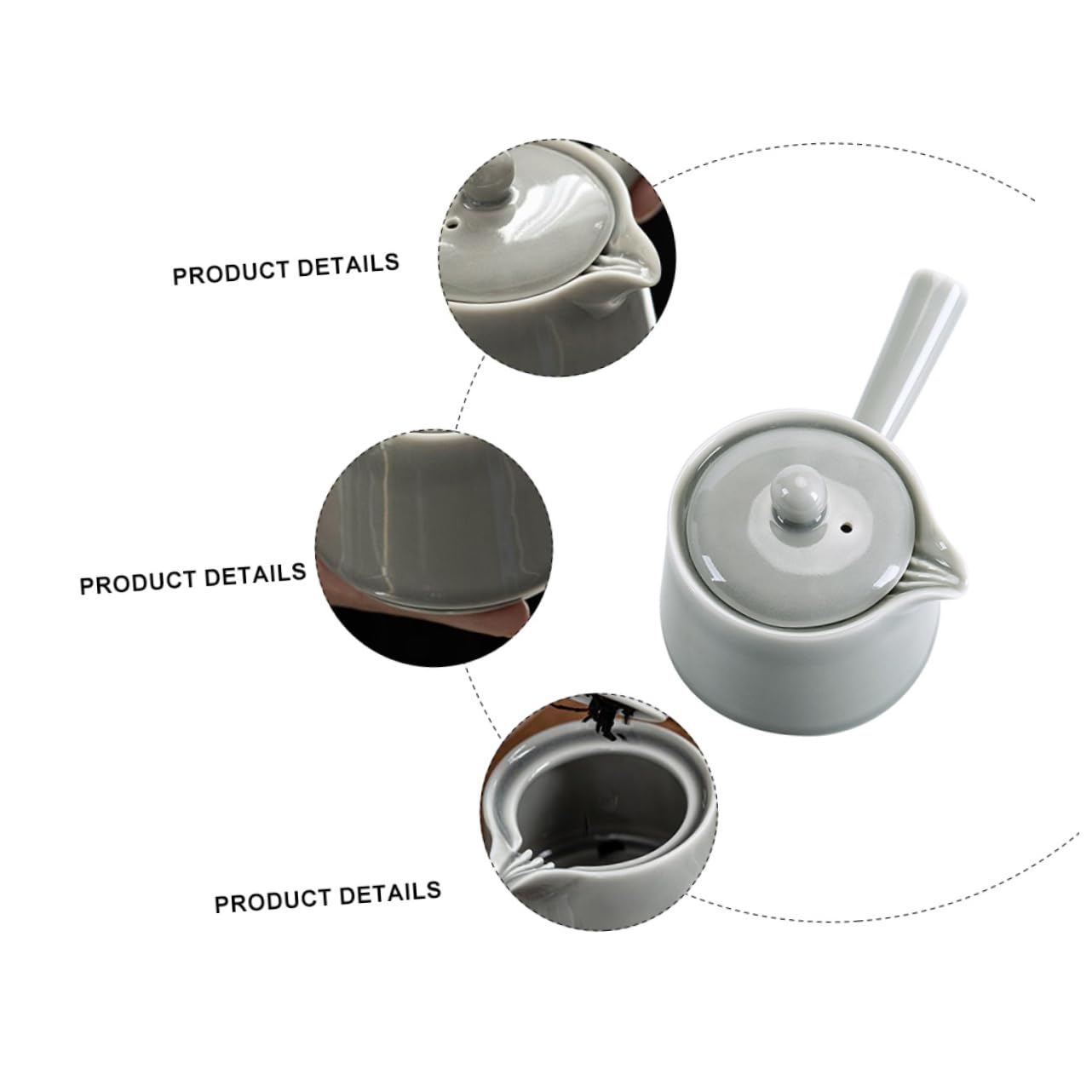 IMIKEYA Tetera Pequeña de Cerámica Estilo Japonés, Diseño Ergonómico y Elegante para Uso en Oficina o Cocina