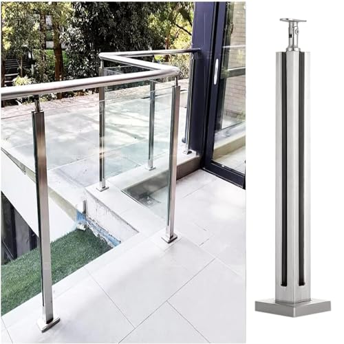 Poteaux de balustrade en verre modernes et design épuré en acier