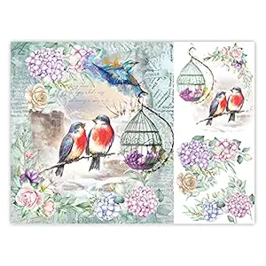 iCraft Decoupage Rice Papers, DP 3001 for DIY Art | Craft | Scrapbooking | Card Making | Home Decoration | Wood Craft | Wooden Cut Outs | Decoration | (Pack of 2 Pcs)