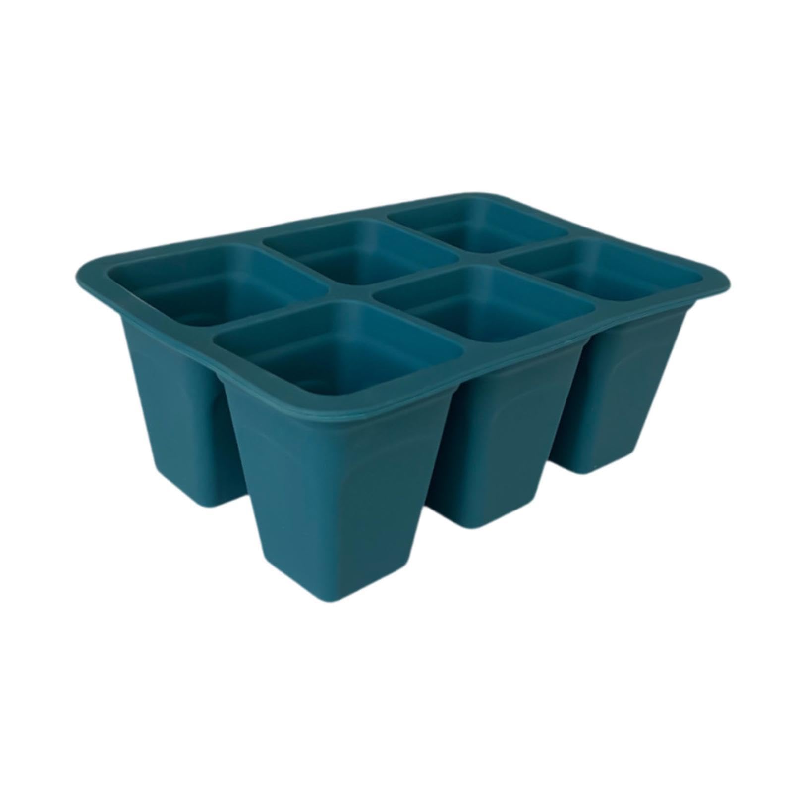 LOOM TREE® 11 Pieces Seed Starter Trays Silicone for Hydroponic Vegetables Fruit Indoor Dark Green-image-7