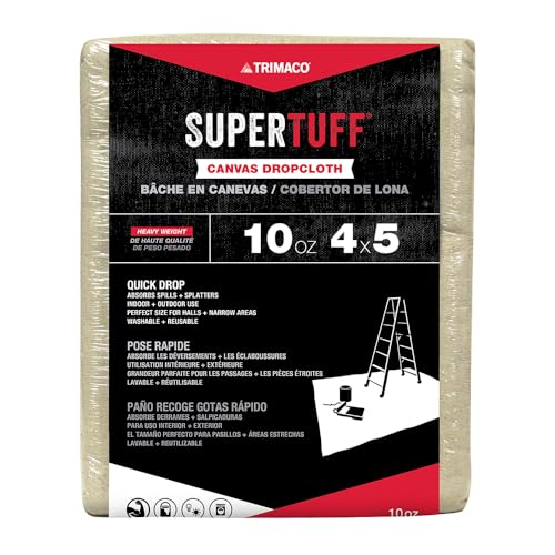 Trimaco SuperTuff Heavyweight Canvas Drop Cloth 4x5 ft