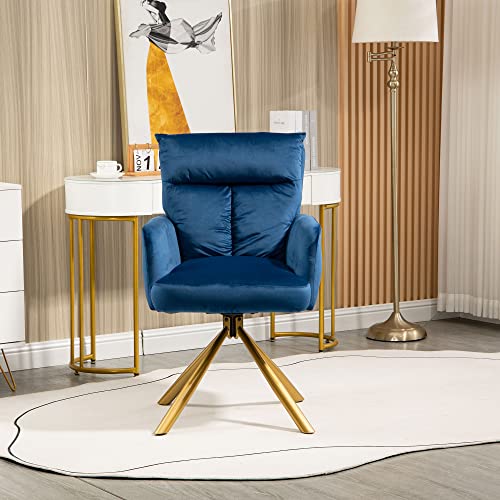 Sillón Plegable Terciopelo Azul miniatura 4