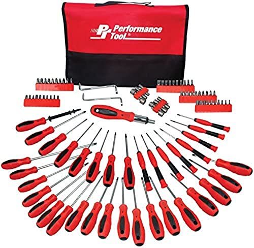 Performance Tool W1721 Screwdriver Set with Chrome Vanadium...