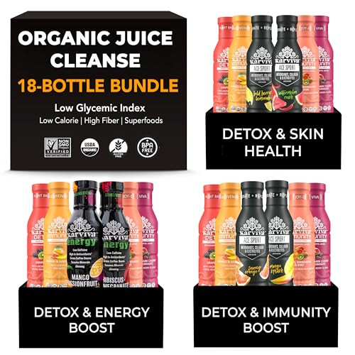 Karviva Organic Juice Cleanse Variety Pack, 3 Day Reset, 18 Bottles image 3